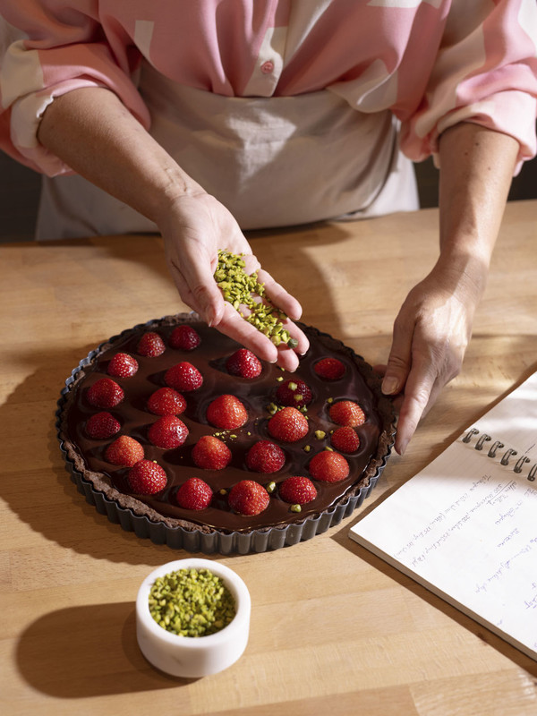 Schokoladen-Tarte mit Erdbeeren von Oma Barbara
